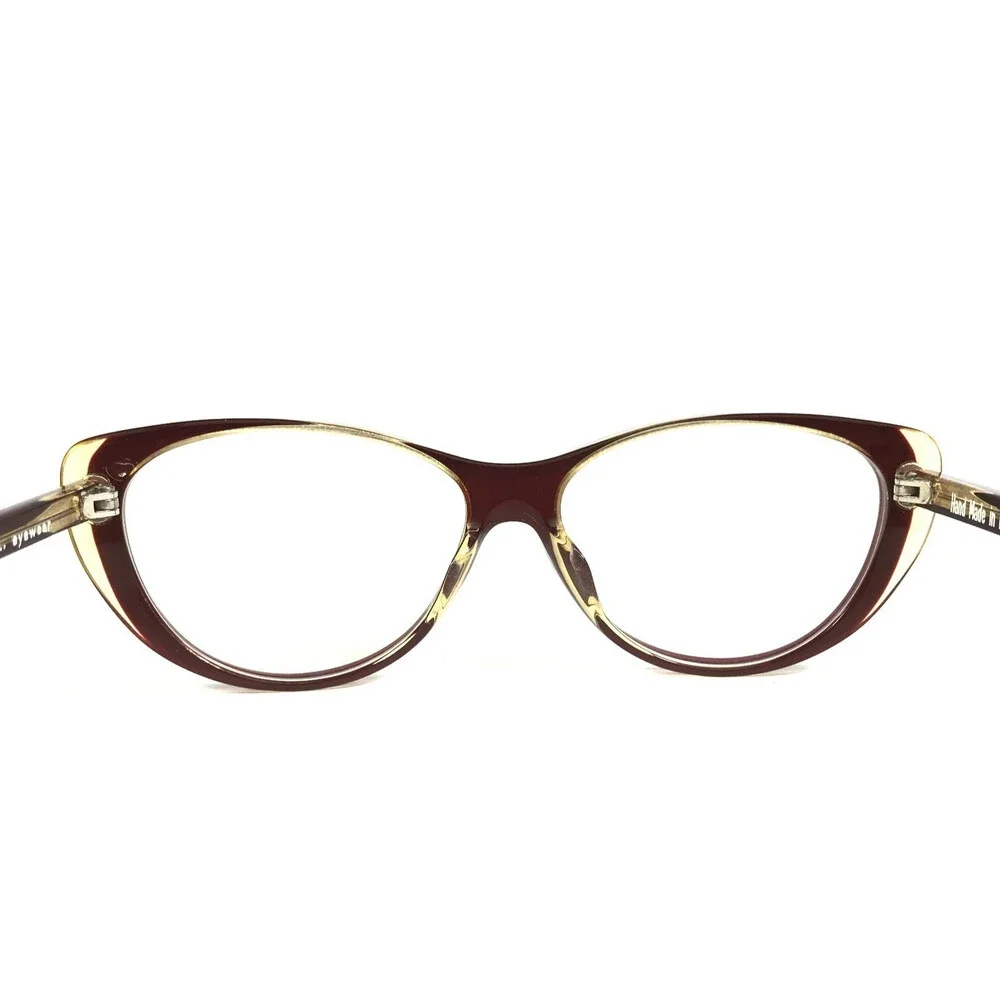 Pierre Eyeglasses Frames MARIANE T52 RA35 Red Clear Cat Eye Full Rim 51-15-140